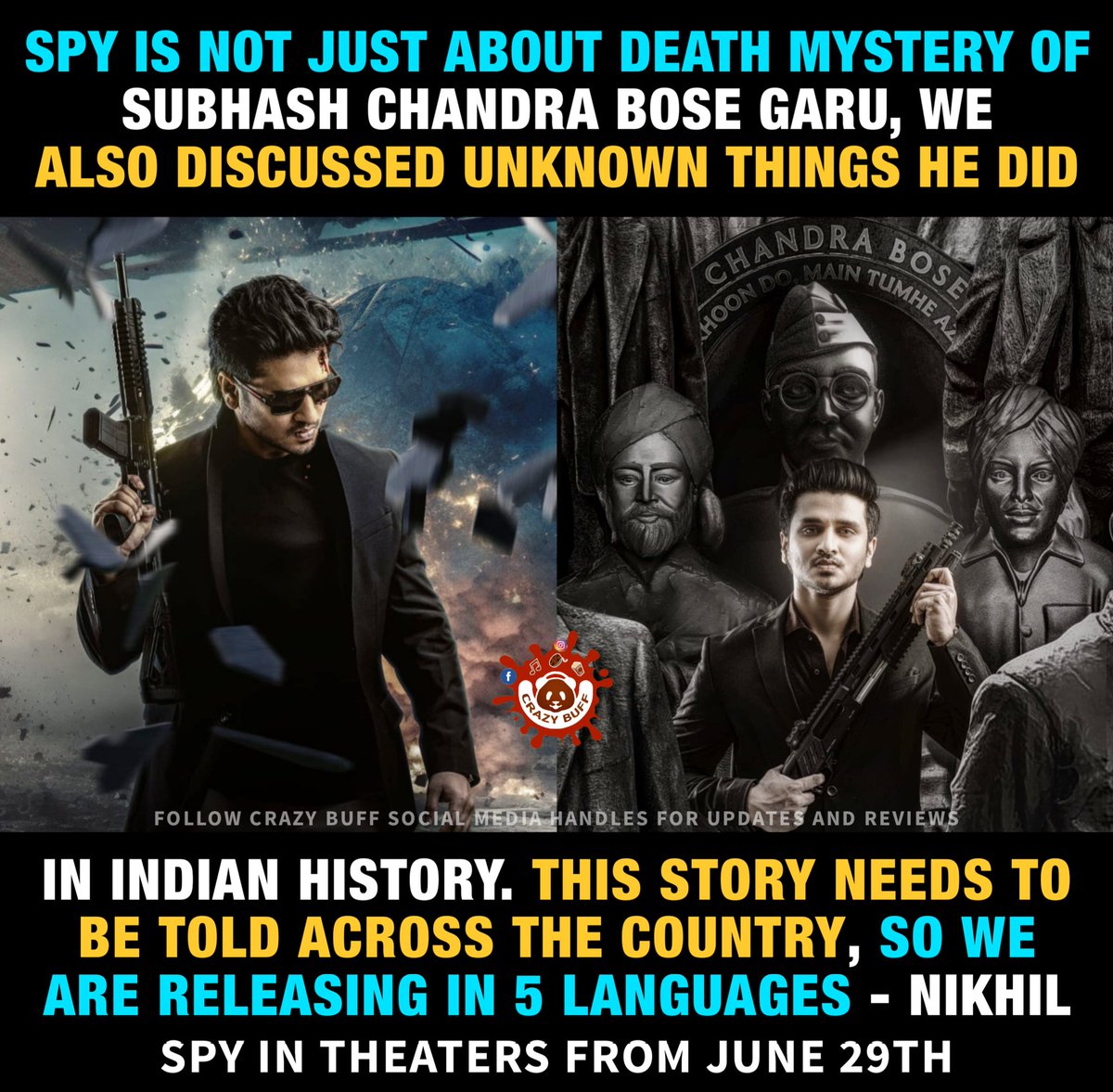 Subhash Chandra Bose #spy
#spy @actor_Nikhil #SPYMovie #SPYReview #SPYMovieReview