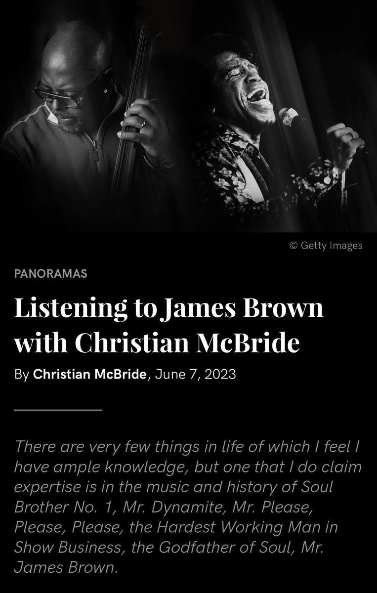 A @qobuz EXCLUSIVE!!! I made a James Brown playlist featuring some well-known hits as well as some deep cuts. Also accompanying the playlist are some stories behind the songs. My most thorough James Brown essay….to date. 😉 If you don’t have Qobuz, the essay will be available on…