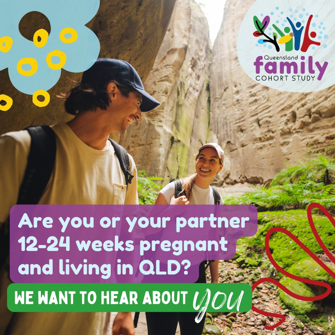 ✨ Click the link!✨

We are working with families to understand health influences during pregnancy for mother, partner and baby from 12 weeks gestation and beyond. 

All families who will be giving birth anywhere in QLD, are welcome to join! qldfamilycohort.org/qld-wide-study…