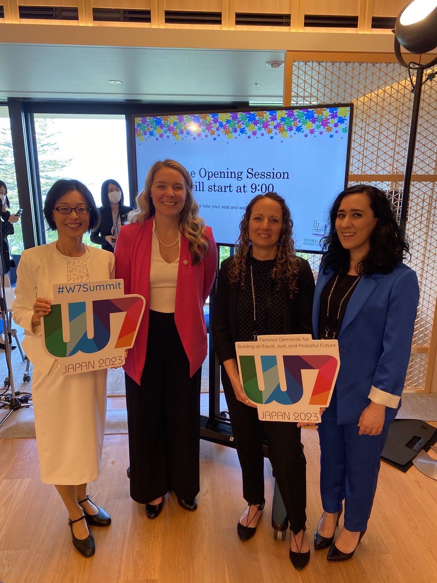 Women7official's tweet photo. W7 Advisors made a presentation and had a constructive dialogue with the Ministers at the G7 Gender MInisterial Meeting held in Tochigi, Japan. https://t.co/CkdyNWDZzq