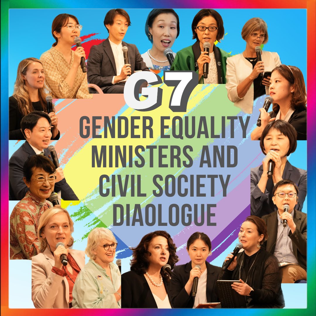 Women7official's tweet photo. G7 Gender Equality Ministers and Civil Society Dialogue was co-hosted by Women7 Japan and the Delegation of European Union to Japan as a follow-up to the Gender Ministerial Meeting! https://t.co/wNkuzp1INQ