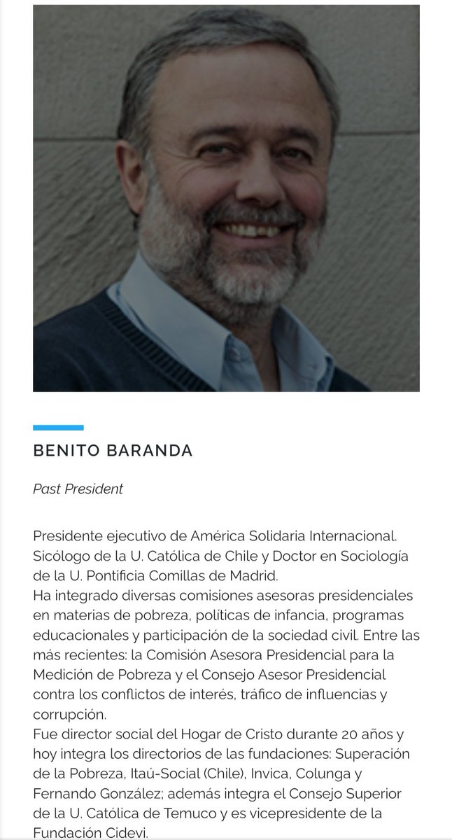 Chucurumbitto's tweet photo. 🛎 Misma fundación donde el ex convencional #BenitoBaranda es Past President 😏 (?)
Baranda experto en crear Fundaciones... fundador de @americasolidari.
Quién será el ideologo de la creación de tantas ONGs de izquierda 🙄 (?)
Esto recién comienza 😬 https://t.co/5JRKvIYmdk