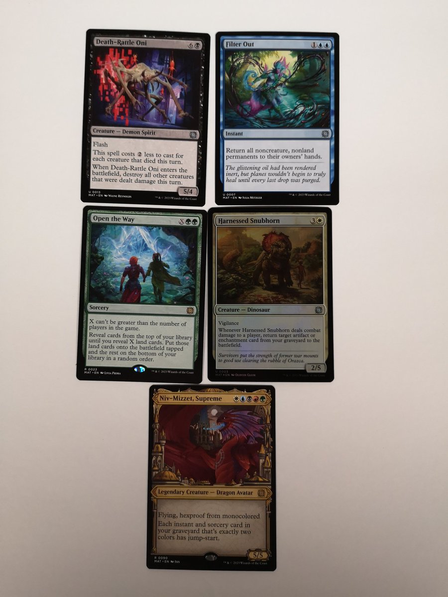 TheBeardedPen's tweet photo. Am I running out of different boosters to open here on Day 28? Maybe... but the finish line is in sight! In the meantime: Aftermath epilogue booster! Nothing too spicy (surprise!) but that WUBRG Niv-Mizzet sure looks like he could do some work in... something... https://t.co/ToMfwAr2nW