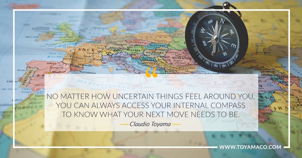 ClaudioGT's tweet photo. “No matter how uncertain things feel around you, you can always access your internal compass to know what your next move needs to be.” #SSVWay #VUCA https://t.co/dGOKRt0c8I