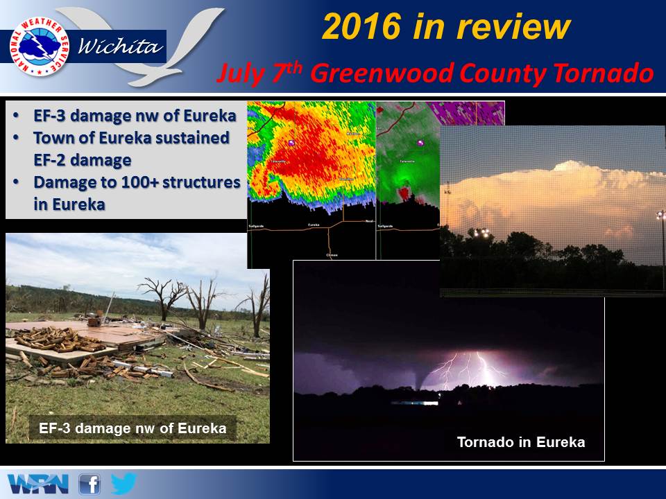 NWS Wichita on Twitter "On this date back in 2016, Eureka was stuck by a strong tornado. This