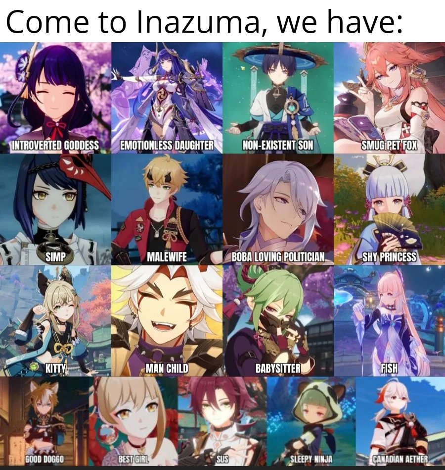 Welcome to Inazuma folks

©️u/Mediocre-Collar-3666

#Genshinlmpact #Genshin #GenshinMemes