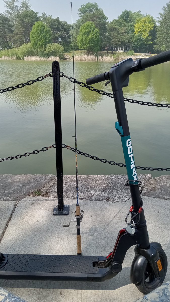 Just #livinggood #fishing #scooter