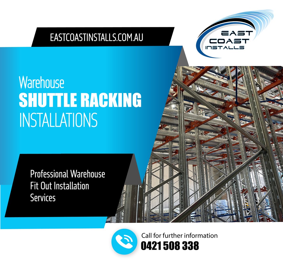 EastInstal72559's tweet image. Warehouse shuttle racking installation. Large and small projects welcome. Contact us today to discuss your options.
eastcoastinstalls.com.au

#palletracking #warehousefitout #warehousestorage #installationservice #cantileverracking #shuttleracking #eastcoastinstalls #australia