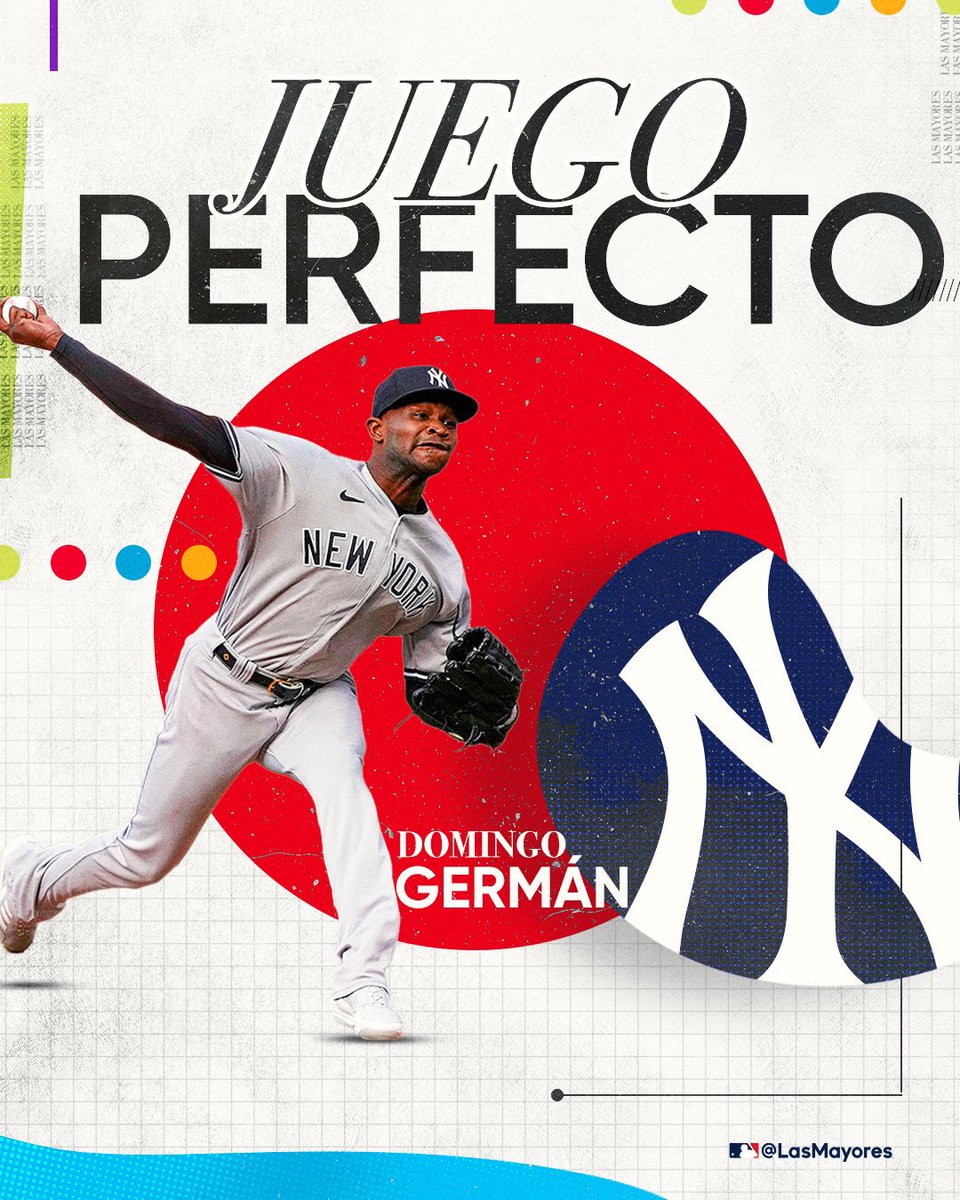 mlbespanol's tweet photo. ¡HISTÓRICO! ¡FANTÁSTICO! ¡ESTO ES BÉISBOL! 🗣️

¡Domingo Germán logra el primer juego perfecto en #LasMayores desde 2012! https://t.co/2VT1xJw1lP