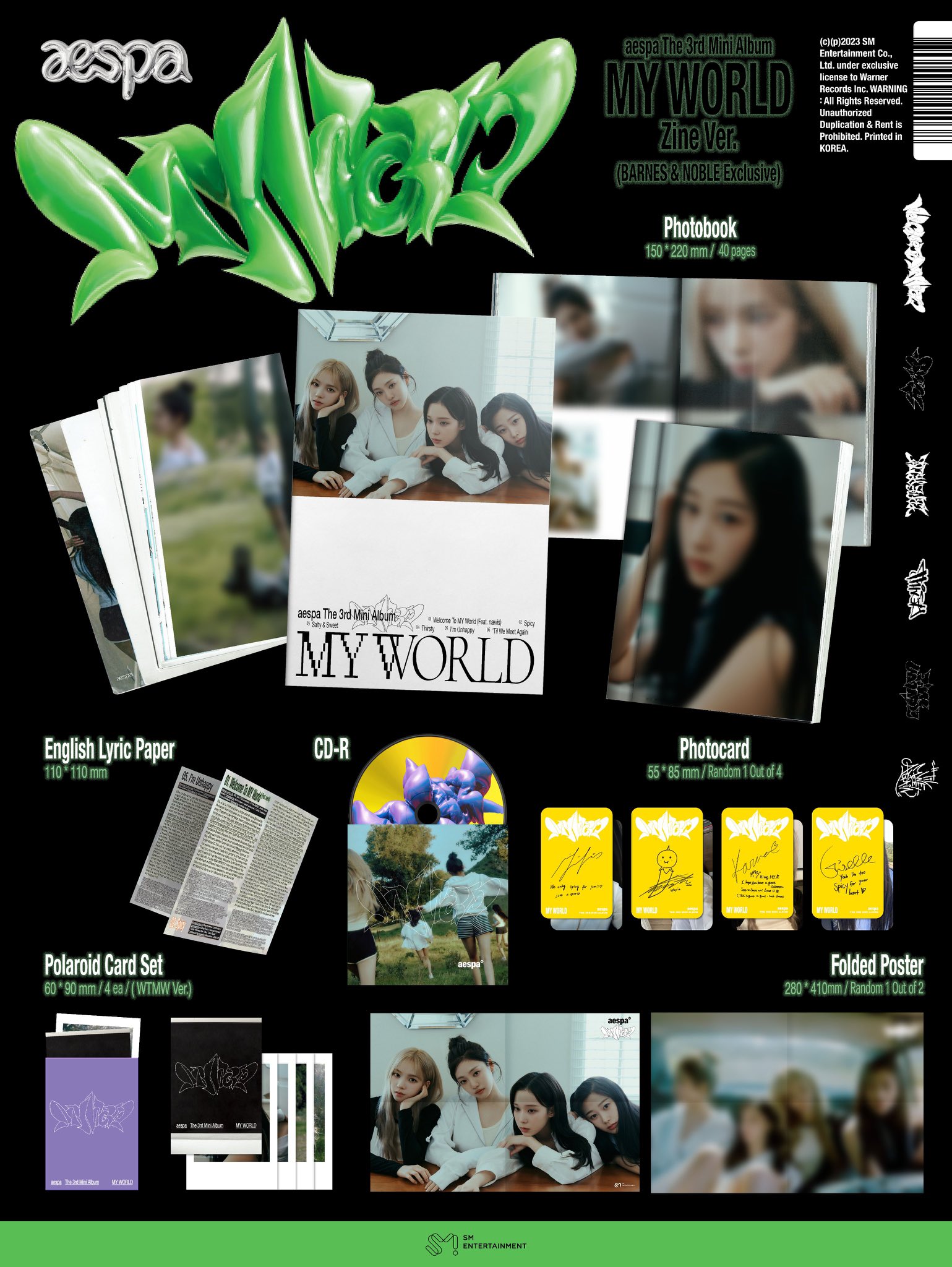 Aespa - My World - The 3rd Mini Album (Poster version) (Walmart Exclusive)  - K-Pop - CD (Warner) 