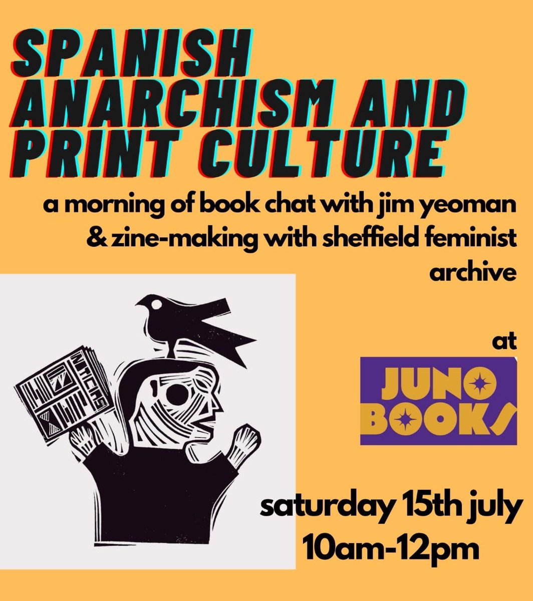 Made up to be invited over to Sheffield next month for this event with @ShefFemArchive at @junobookssheff

Tickets here: eventbrite.co.uk/e/spanish-anar…
