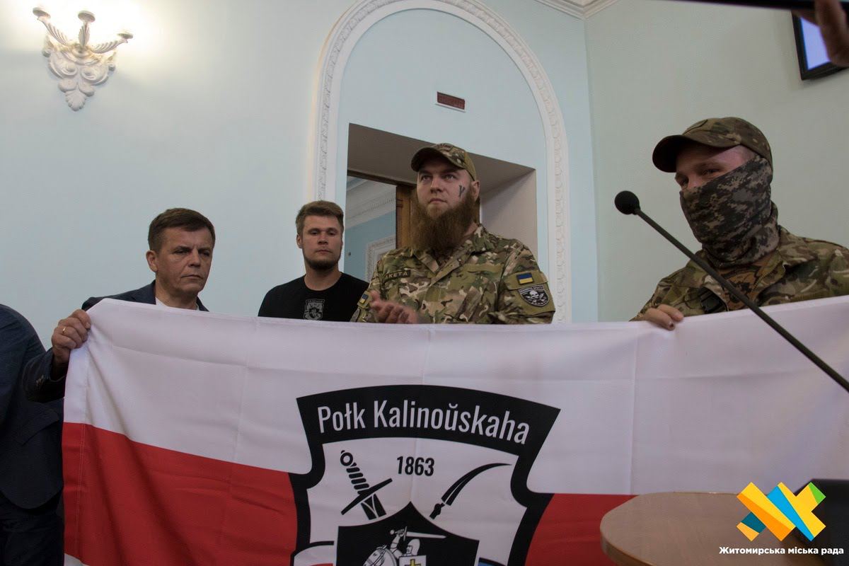 In #Zhytomyr, a street was named after the Kastus Kalinouski Regiment, a unit of #Belarusians within the #Ukrainian Armed Forces. The city council made the relevant decision.

Earlier the street was called 'Belarusian street'.