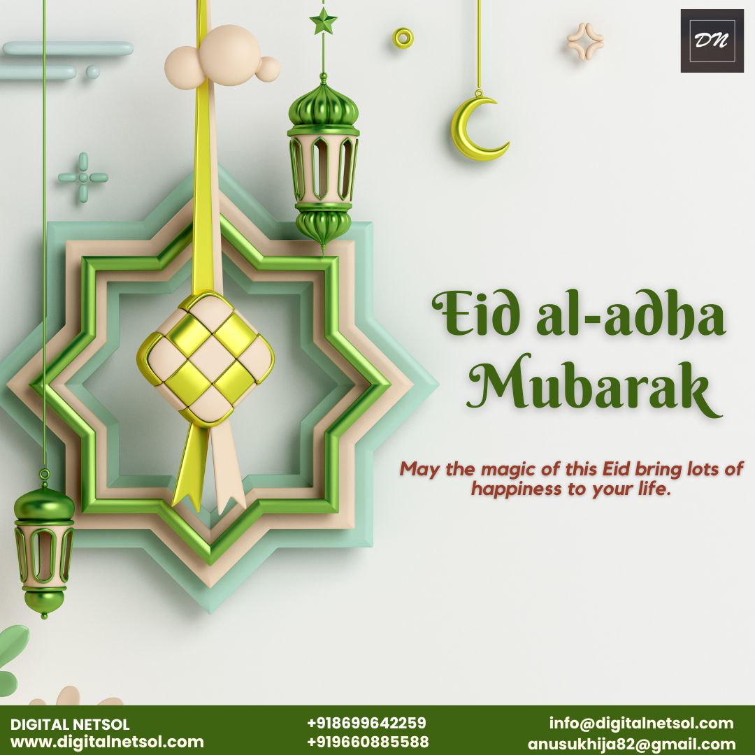 Eid Mubarak from @digitalnetsol to you and your loved ones!
#EidAlAdha #eidmubarak #Eid #eid2023 #festival2023 #blessings #eidcelebrations #festivalvibes #digitalnetsol #digitalmarketingbangalore #digitalmarketing #digitalmarketingindia #seobangalore