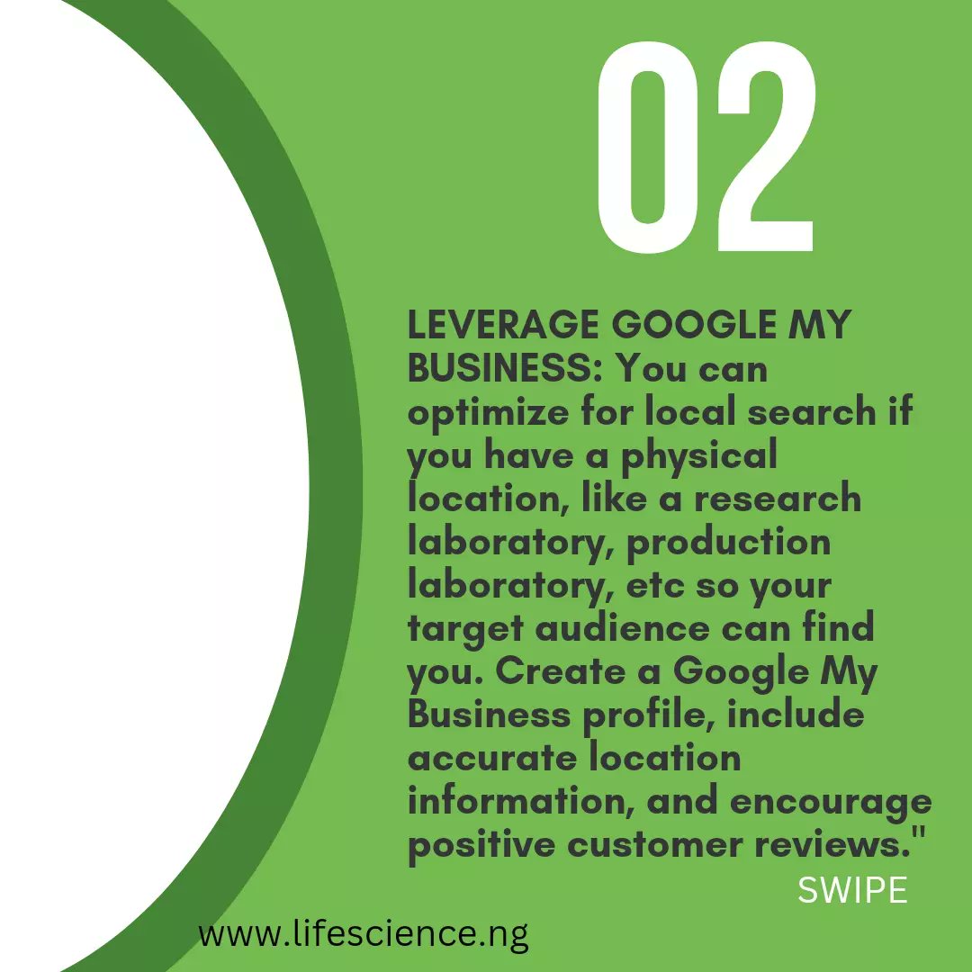 VISIBILITY = MASSIVE TRAFFIC AND SALES🔥

If you run a Life Science SME, you need to see this!

Check the carousel to see how to build visibility on Google.

#lifesciencenigeria 
#lifesciences 
#nigerianscientist 
#DigitalTransformation 
#MarketingDigital 
#Nigeria