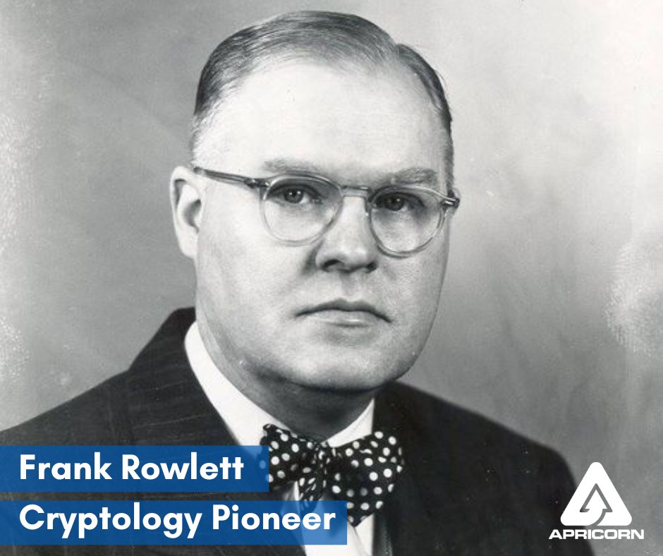 apricorn_info's tweet image. Today marks the anniversary of the death of cryptologic pioneer Frank Rowlett. 
Rowlett designed communication codes that the German, Italian, and Japanese code breakers never managed to solve, playing a key role in the outcome of WWII.
#CryptographyHistory #CodeBreaking