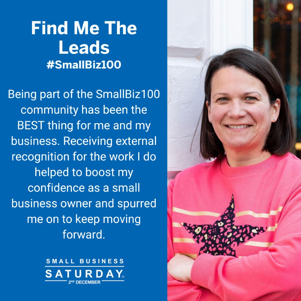 Are you a brilliant small business owner? Apply to be part of Small Business Saturday’s #SmallBiz100! The campaign will return on 2 December & it is looking to spotlight 100 of the UK’s most inspiring businesses!
@smallbizsatuk
Apply now to be considered: https://t.co/qNYtJFjQAP https://t.co/WfsUrL8MwU