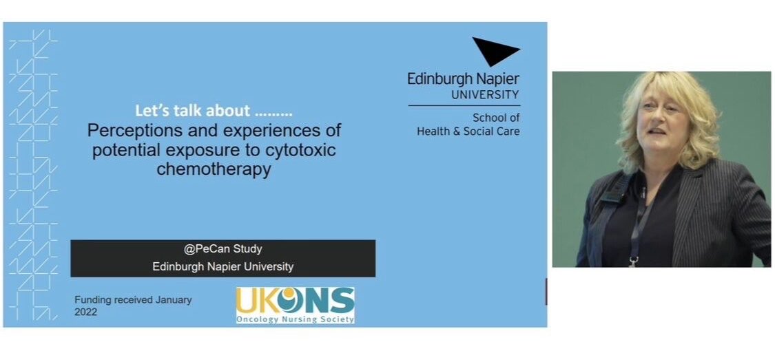 SaferCancerCare's tweet image. Dr Karen Campbell, Macmillan Associate Professor in #Cancer #Nursing at Napier University &amp;amp; UKONs President elect, presents #research into nurse perceptions of potential #exposure to cytotoxic #SACT #chemotherapy at Hazardous Drugs Best Practice Nursing Conference London in April