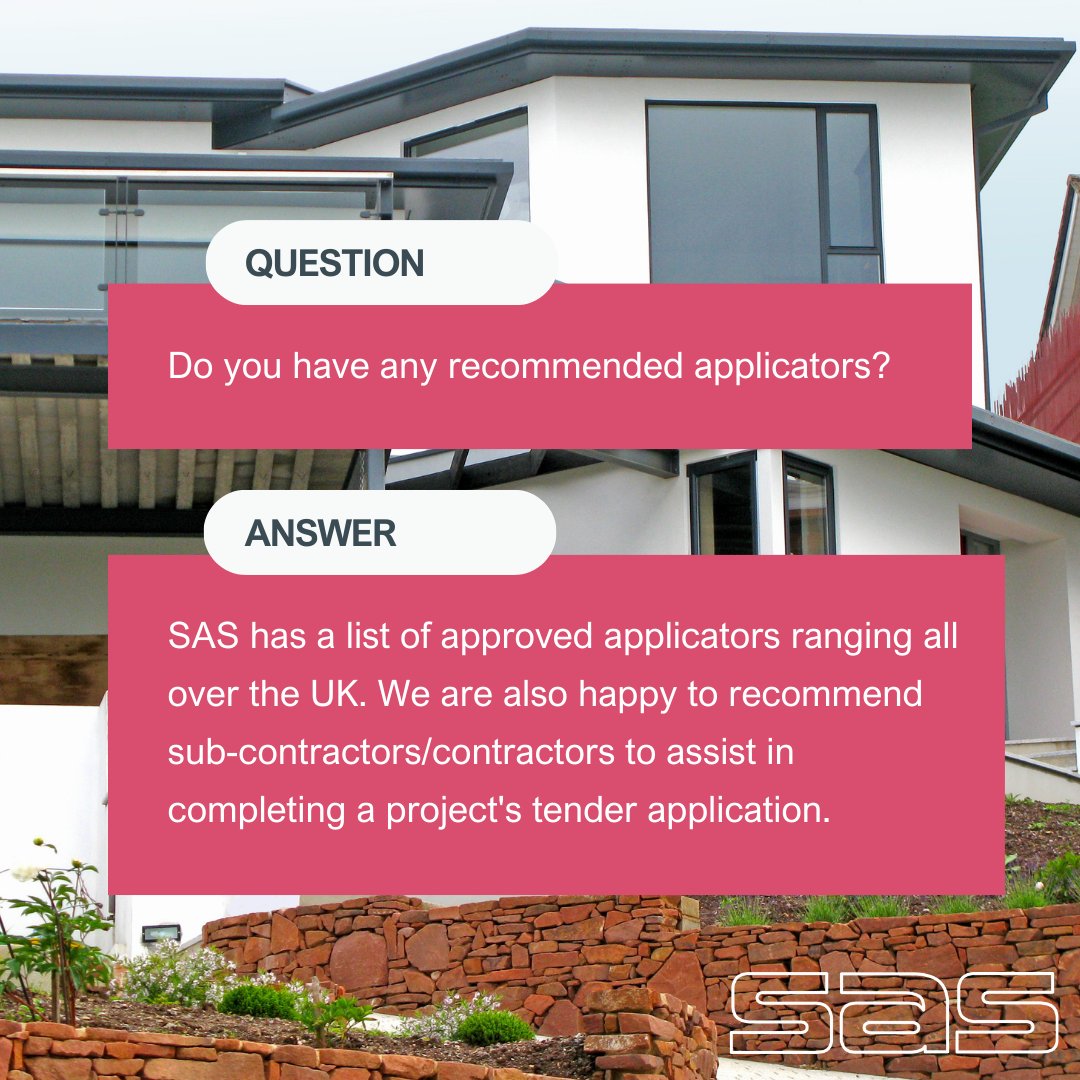 Another day, another FAQ. If you want to find a recommended applicator in your area, give us a call on 01647 24620.