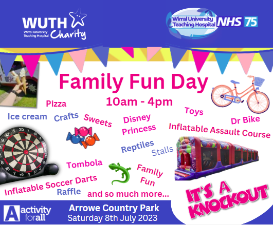 WUTH CHARITY (@wuthcharity) on Twitter photo Family Fun Day 💙⭐🍪🍫🍿🍩🍪☕🥤⚽️🤸♀️🚴♀️ ,
Saturday 8th July. 10am - 4pm
We hope to see you at Arrowe Country Park on Saturday 8th July free to attend and all welcome!
Contact WUTH.Charity@nhs.net to find out more
<a href="/WhatsOnWirral/">WhatsOnWirral</a> <a href="/EasthamWirral/">Eastham, Wirral</a> <a href="/heswallmagazine/">Heswall Magazine</a> Family Fun Day 💙⭐🍪🍫🍿🍩🍪☕🥤⚽️🤸♀️🚴♀️ ,
Saturday 8th July. 10am - 4pm
We hope to see you at Arrowe Country Park on Saturday 8th July free to attend and all welcome!
Contact WUTH.Charity@nhs.net to find out more
<a href="/WhatsOnWirral/">WhatsOnWirral</a> <a href="/EasthamWirral/">Eastham, Wirral</a> <a href="/heswallmagazine/">Heswall Magazine</a>