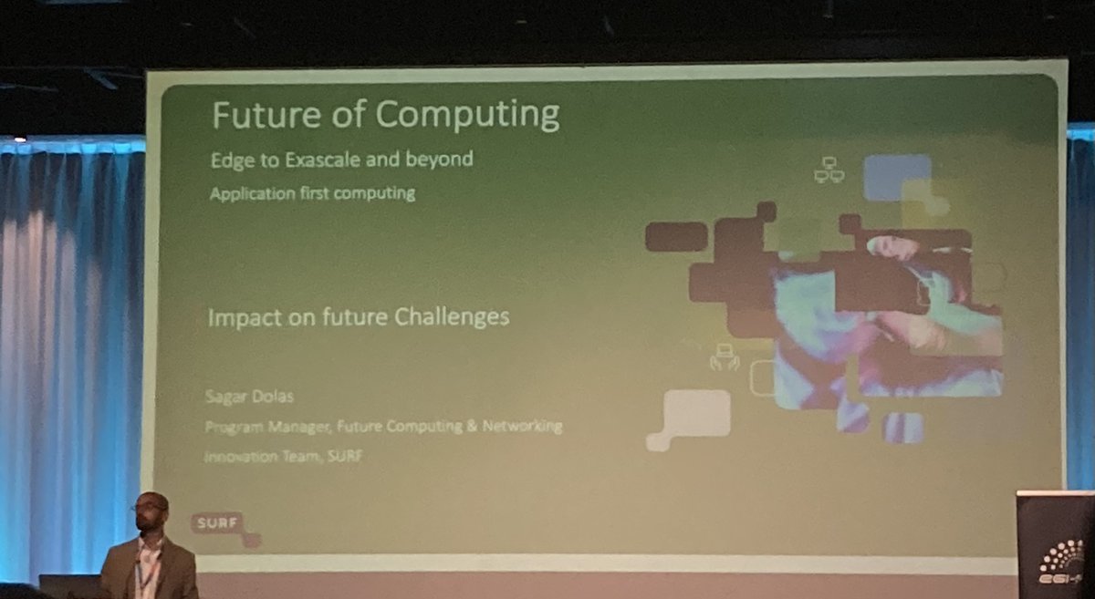 Wrapping up the #EGIConference2023 in Poznan! The closing session highlighted the #futureofcomputing emphasizing the need for improved #computationcapacity & #dataoperations. GLACIATION offers a solution to optimize data movements & contribute to #energyefficient infrastructure🚀