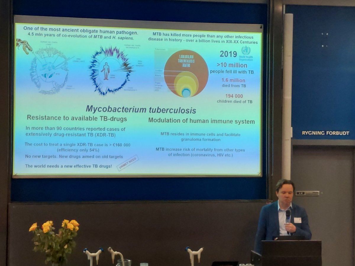 Andrei Gilep presenting his work on P450s as drug targets in Mycobacterium Tuberculosis #tuberculosis at @P450Copenhagen in #Copenhagen