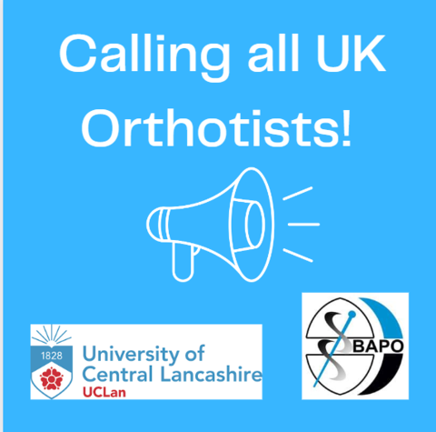 Calling all UK Orthotists! Are you an orthotist who uses or struggles with evidence-based practice? Whatever your experience or thoughts, we want to hear from you. Please consider completing a short anonymous survey at: forms.office.com/r/PuitGw3yw4 #orthotics #orthotists <a href="/MissBarr/">Laura Barr</a>