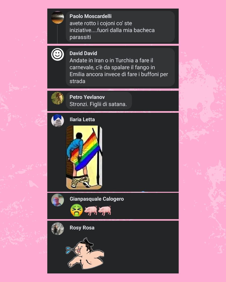 la miglior risposta a questi commenti potete darla voi. sostenendo la manifestazione e spazzando l'odio aiutandoci: buonacausa.org/cause/latina-l…