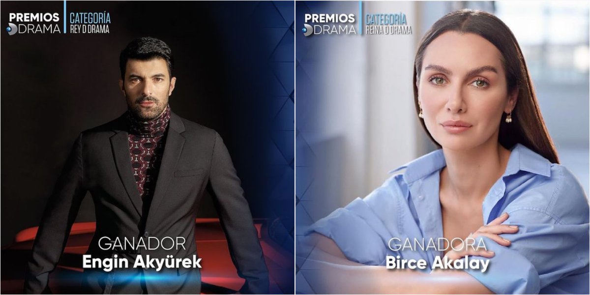 ABD ve Latin Amerika ülkelerinde İspanyolca yayın yapan Türk drama kanalı Kanal D Drama resmi IG hesabının düzenlediği ankette halk oylamasıyla;
#ReyDDrama (Drama Kralı) kategorisinde kazanan #EnginAkyürek ve #ReinaDDrama (Drama Kraliçesi) kategorisinde kazanan #BirceAkalay oldu.