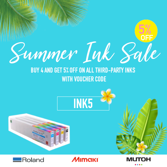 LFPrinterParts's tweet photo. 🚨 LAST 2 DAYS! 🚨
Get 5% OFF all compatible inks (Roland ESL series, Mimaki SS21, Mutoh ULM inks) throughout the end of June.
Just enter voucher code INK5 at checkout and let the magic happen! 👇

https://t.co/lj5pvdy2UO

#sunchemical #mutoh #mimaki #roland #ecosolmax #SS21 #esl https://t.co/6seKGDeAog