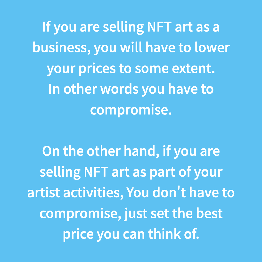 Business and artist activities are not similar.

#NFT