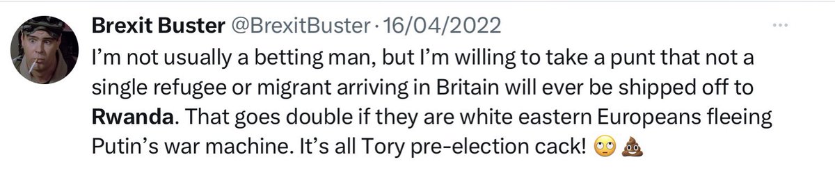 I always predicted that not one single asylum seeker in the UK would ever be deported to Rwanda. Now the Court of Appeal has ruled that the shitty Tory policy is unlawful. Wonder if Cruella Braverman will resign now it’s all gone pear-shaped and our money wasted? 🤔
#HotelRwanda