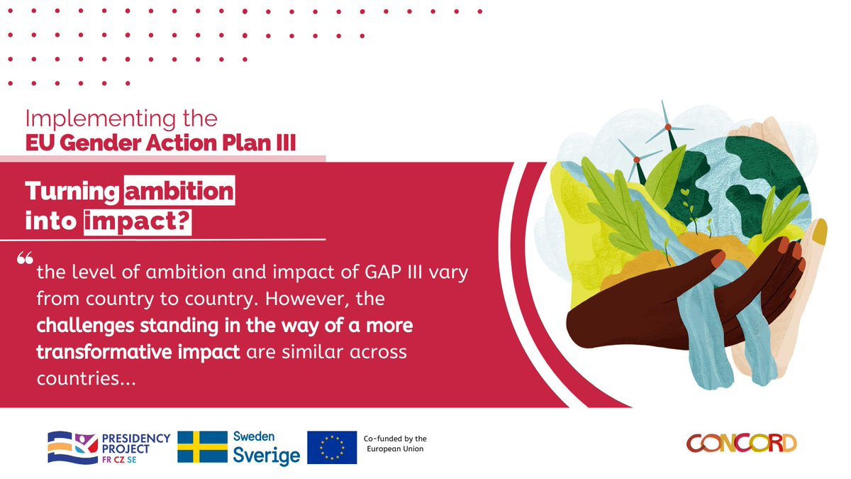 How can the #EU🇪🇺 ensure more impact of Gender Action Plan III?

🤝 Guarantee high-level political support
📈 Increase funding to local women’s rights organisations
🔎 Take gender mainstreaming seriously across all external action

Our recs for #GAPIII ⤵️
bit.ly/TurningAmbitio…
