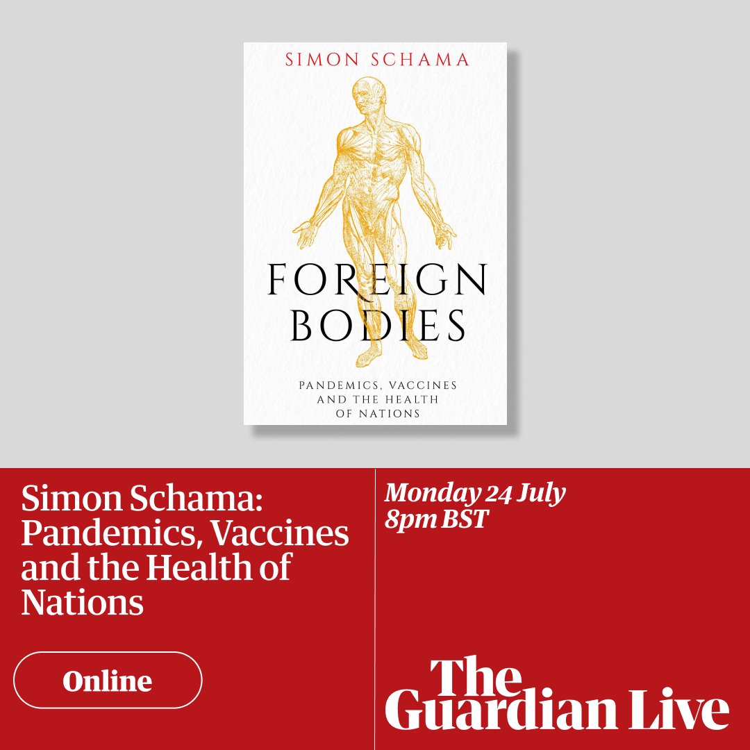 Join historian and award-winning author @simon_schama as he introduces his new book, Foreign Bodies, an epic history of pandemics and global health, with Guardian science journalist @lfspinney. 🎟️bit.ly/3W9Tp7U