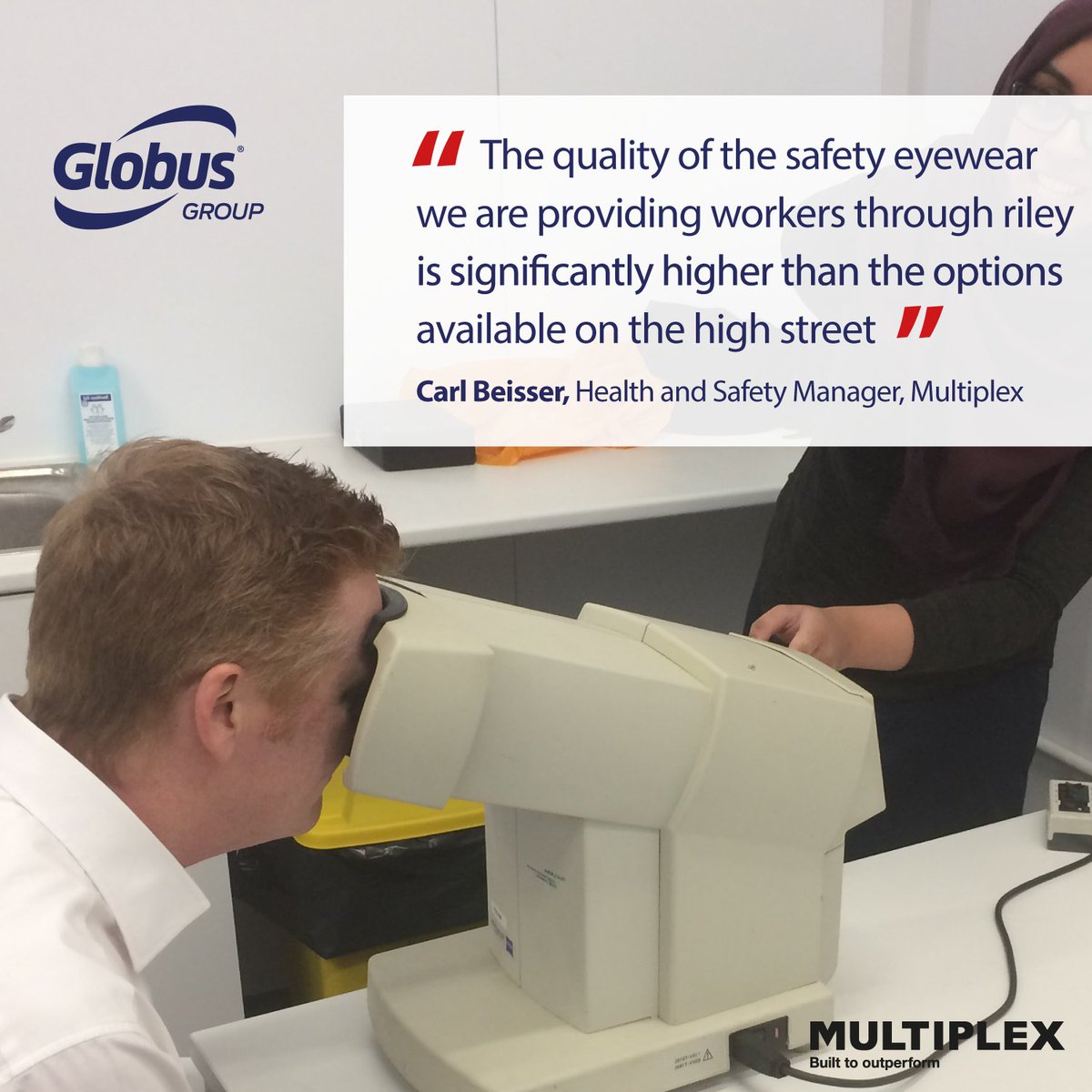 Case Study: Multiplex saved time and money by taking advantage of our ON+SITE service, where we bring the optician and eyewear directly to you.

Read more about Multiplex's experience with Globus &amp; Riley here: globusgroup.com/resources/mark…