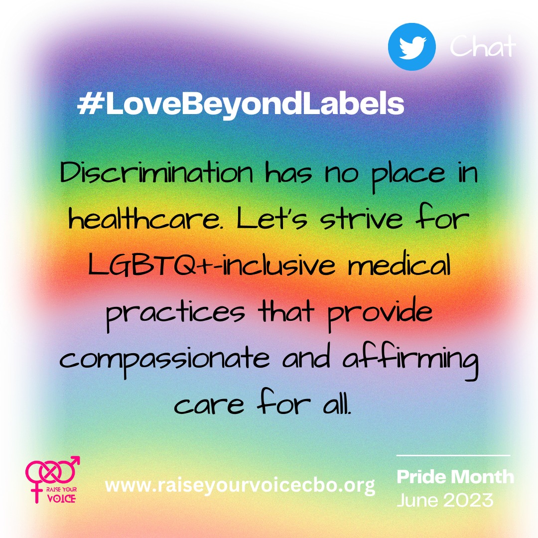 @RaiseYourV_oice Our differences should never be a source of division; they should be a reason for celebration and ensuring everyone has access to healthcare.
#LoveBeyondLabels @RaiseYourV_oice