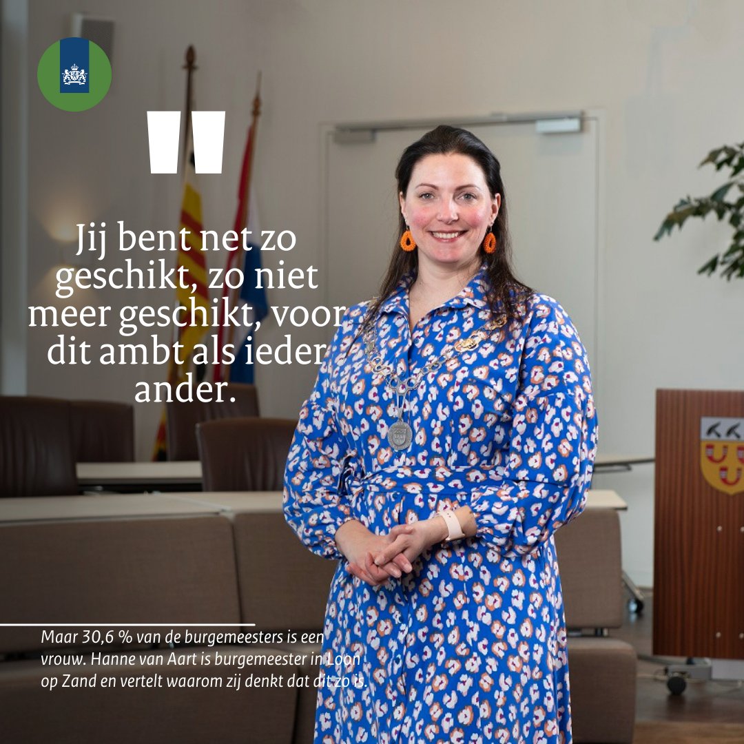 Maar 30,6 % van de burgemeesters is een vrouw. Hanne van Aart is burgemeester in Loon op Zand en vertelt waarom zij denkt dat dit zo is.

Lees meer ⤵️
linkedin.com/feed/update/ur…