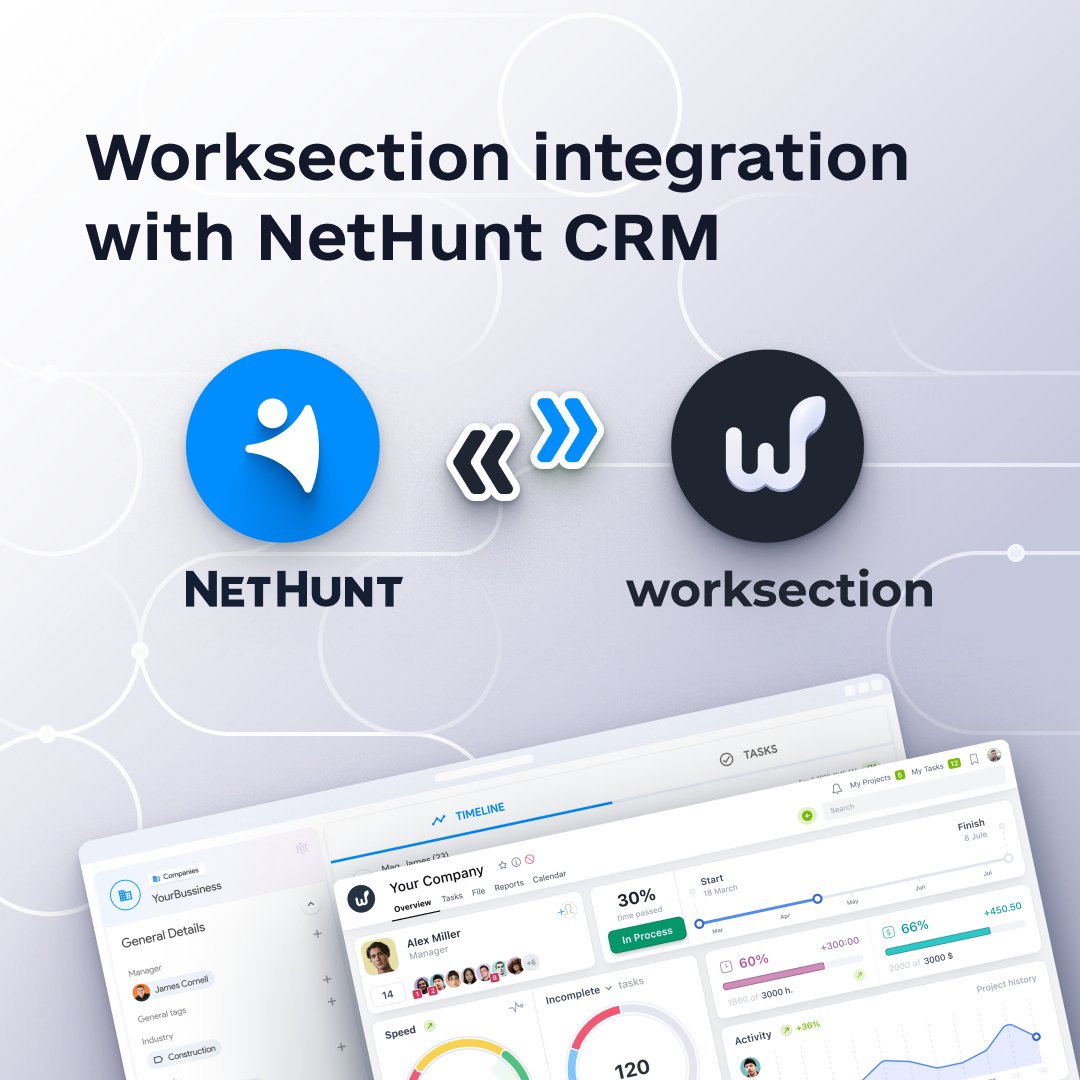 worksection's tweet image. 💪 We consolidate the functionalities of different Ukrainian 🇺🇦 services - now we have built-in integration with the NetHunt CRM system.

Read more about integrations with various CRM systems in our blog — bit.ly/3r5gltD 📖