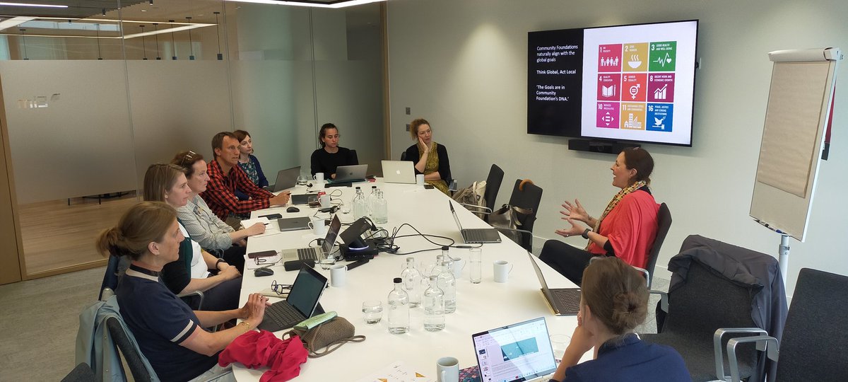 Discussing how support organisations can help community foundations embrace the SDGs with <a href="/NorthantsCF/">Northants Community Foundation</a> and <a href="/UKCF_tweets/">UK Community Foundations</a>  #localaction4globalgood