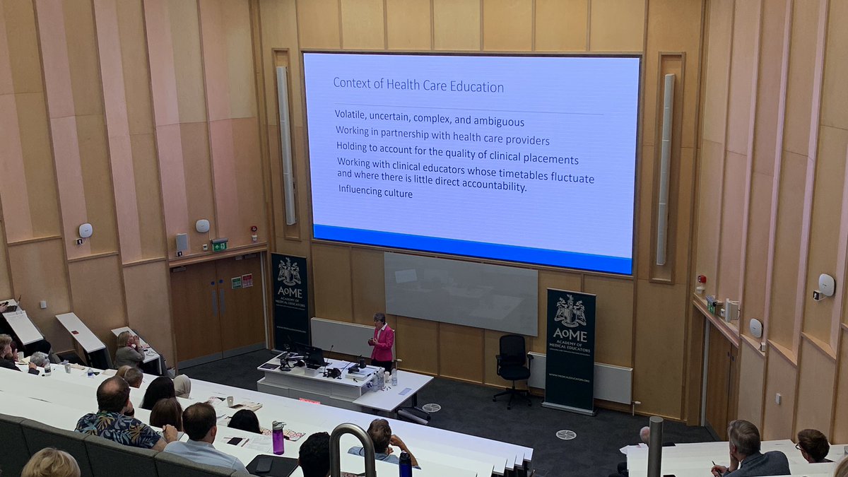 Immediate Past President Professor Jacky Hayden CBE is sharing her insights into medical education leadership in today’s first plenary session #AoMEINHWE2023