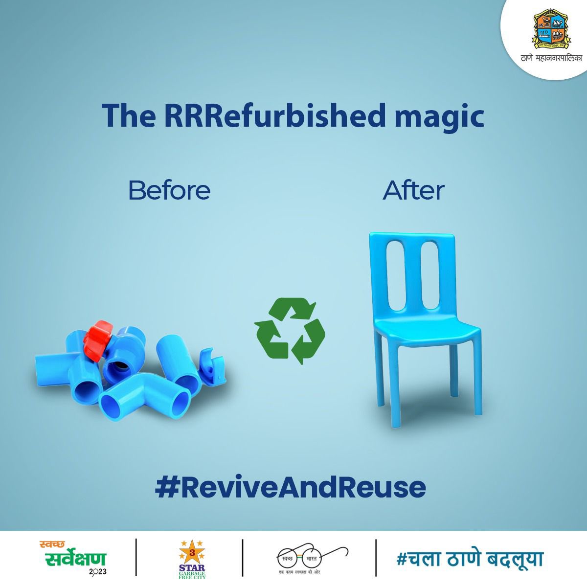 TMCaTweetAway's tweet photo. Refurbish the magic of sustainability with #ReviveAndReuse for a greener city♻🌱
#Thane #ThaneCity #thanecityofficial #thanekars #thanewest
#thanekar #HealthyLife #HealthyEnvironment #SwachhSurvekshan2023 #SwachhataKeDoRang #MyCityMyPride #YehMeraSheharHai #IndiavsGarbage https://t.co/x5ZWHLc8dC