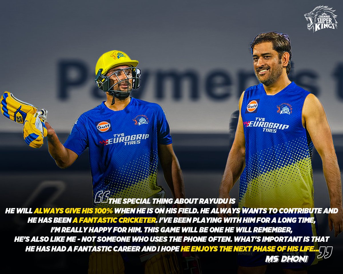 One month since ATR’s final game🥹

⏪ Thala’s thoughts on Amba’s phenomenal career! 

#SuperKingForever #WhistlePodu 🦁💛