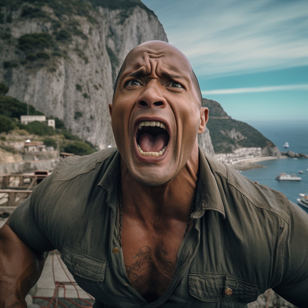 Dwayne the rock of Gibraltar Johnson
Part 99 #AIart