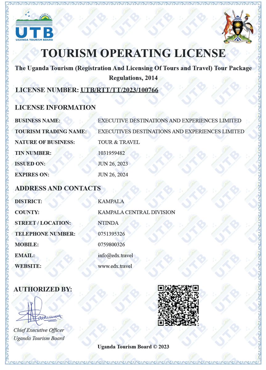 Muhereza Kyamutetera (@stkyamutetera) on Twitter photo After years of patriotically promoting our country, Uganda, as the most competitive and beautiful tourism destination, and with the encouragement of <a href="/wekesa_amos/">Amos Wekesa</a>, I decided to enter the tourism business!
"Once you touch the tourism dollars, you will never look back," Amos told After years of patriotically promoting our country, Uganda, as the most competitive and beautiful tourism destination, and with the encouragement of <a href="/wekesa_amos/">Amos Wekesa</a>, I decided to enter the tourism business!
"Once you touch the tourism dollars, you will never look back," Amos told