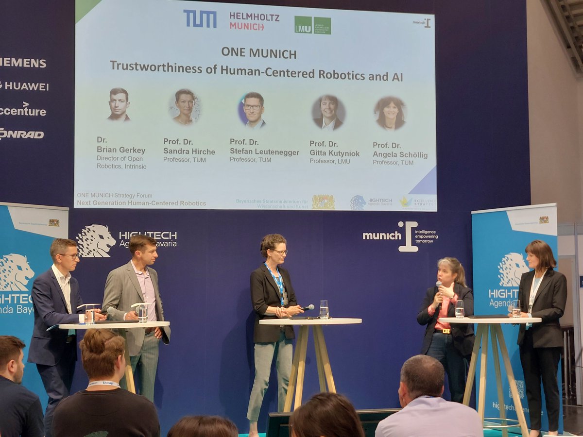 Gitta Kutyniok (@gittakutyniok) on Twitter photo Yesterday, I had the honor to be on the <a href="/ONEMunich_Next/">ONE Munich Next generation Human-Centered Robotics</a>-Panel "Human-Centered #Robotics and #AI" joint with <a href="/angelaschoellig/">Angela Schoellig (hiring PhDs/postdocs/engineers)</a> and <a href="/StefanLeuteneg1/">Stefan Leutenegger</a> (<a href="/TU_Muenchen/">TU München</a>, @MIRMI_TUM), <a href="/fraukolos/">Frauke Kreuter</a> (<a href="/LMU_Muenchen/">Universität München</a>) and B. Gerkey at <a href="/automaticafair/">automatica</a>.
<a href="/baiosphere_AI/">baiosphere</a>, <a href="/researchbavaria/">Research in Bavaria</a> Yesterday, I had the honor to be on the <a href="/ONEMunich_Next/">ONE Munich Next generation Human-Centered Robotics</a>-Panel "Human-Centered #Robotics and #AI" joint with <a href="/angelaschoellig/">Angela Schoellig (hiring PhDs/postdocs/engineers)</a> and <a href="/StefanLeuteneg1/">Stefan Leutenegger</a> (<a href="/TU_Muenchen/">TU München</a>, @MIRMI_TUM), <a href="/fraukolos/">Frauke Kreuter</a> (<a href="/LMU_Muenchen/">Universität München</a>) and B. Gerkey at <a href="/automaticafair/">automatica</a>.
<a href="/baiosphere_AI/">baiosphere</a>, <a href="/researchbavaria/">Research in Bavaria</a>