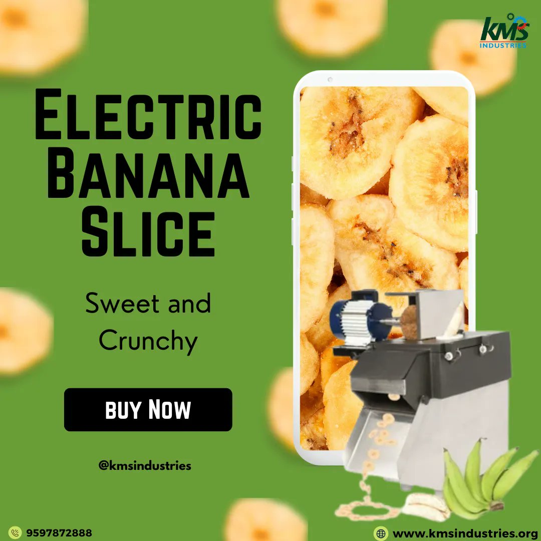 'Charging up my day with this electrifying banana slice! ⚡️💥
 #kms #BananaSlice #PoweredByNature #fruitTech

S.Sunitha Kannan
Mobile no : 9597872888
Email : contact@kmsindustries.org
website :buff.ly/3MToacO
youtube:buff.ly/3oP6tDn