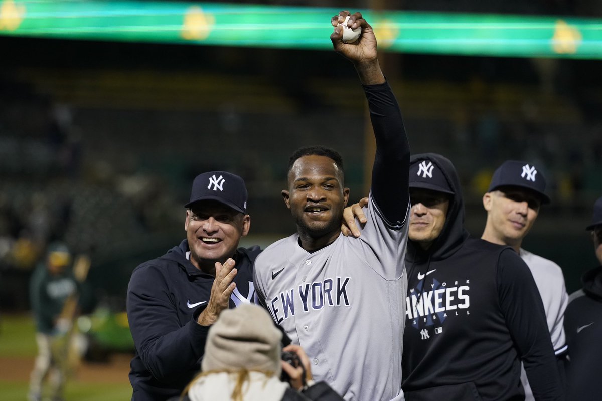 .<a href="/Yankees/">New York Yankees</a>’ Domingo Germán celebrates after pitching a perfect game against the <a href="/Athletics/">Athletics</a> during a baseball game, Wednesday, June 28, 2023, in Oakland, Calif. (AP Photo/Godofredo A. Vásquez)

#mlb #beisbol #yankees #oakland #photojournalism