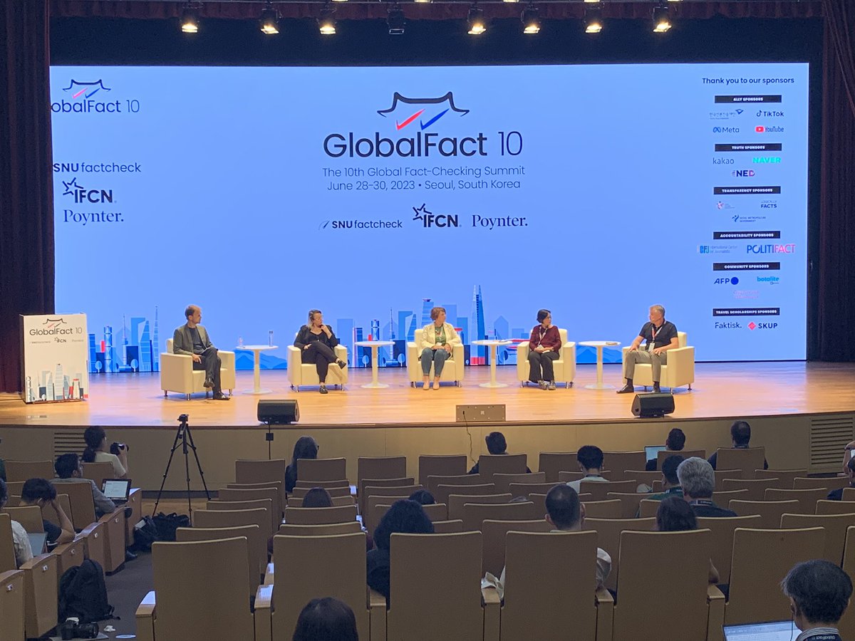 Day 2 of Global Fact 10. 

A discussion on the theme - “Truth under wreckage” with perspectives from different regions of the world. #GlobalFact10