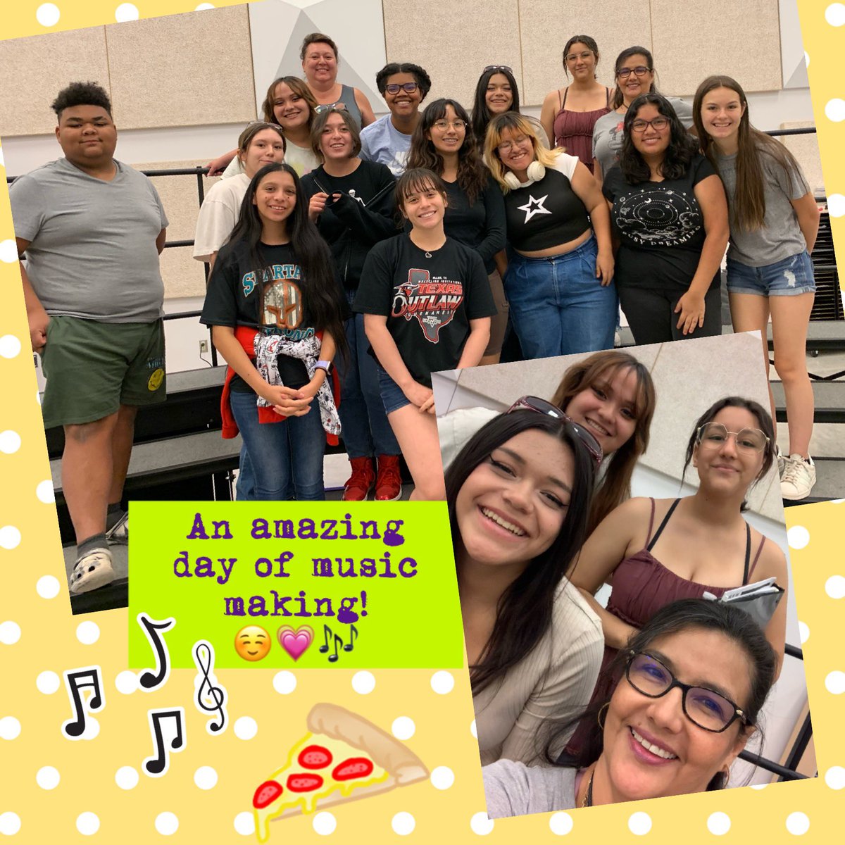 Some of #myfalconsingers had the opp to work on their #TMEA2024 all state music today & made friends in the process!☺️ Thank you PHHS choir for sharing your rhsl space today! And especially TY for treating us to lunch😍 #TeamSISD #SISDFineArts #itstartswithmusic @Eastlake_HS