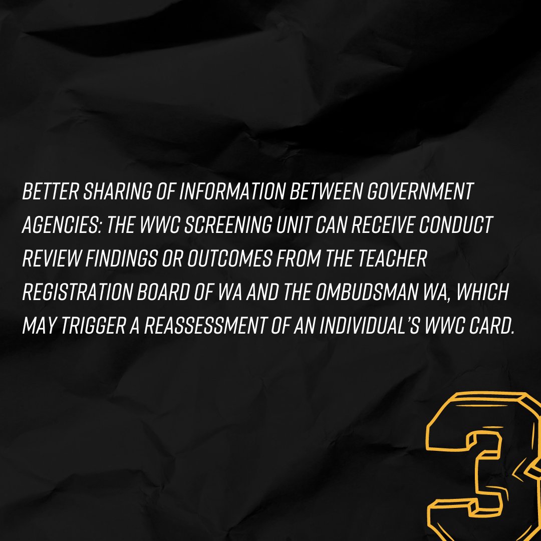 Working With Children Check changes are coming ✍

For more information: workingwithchidren.wa.gov.au
