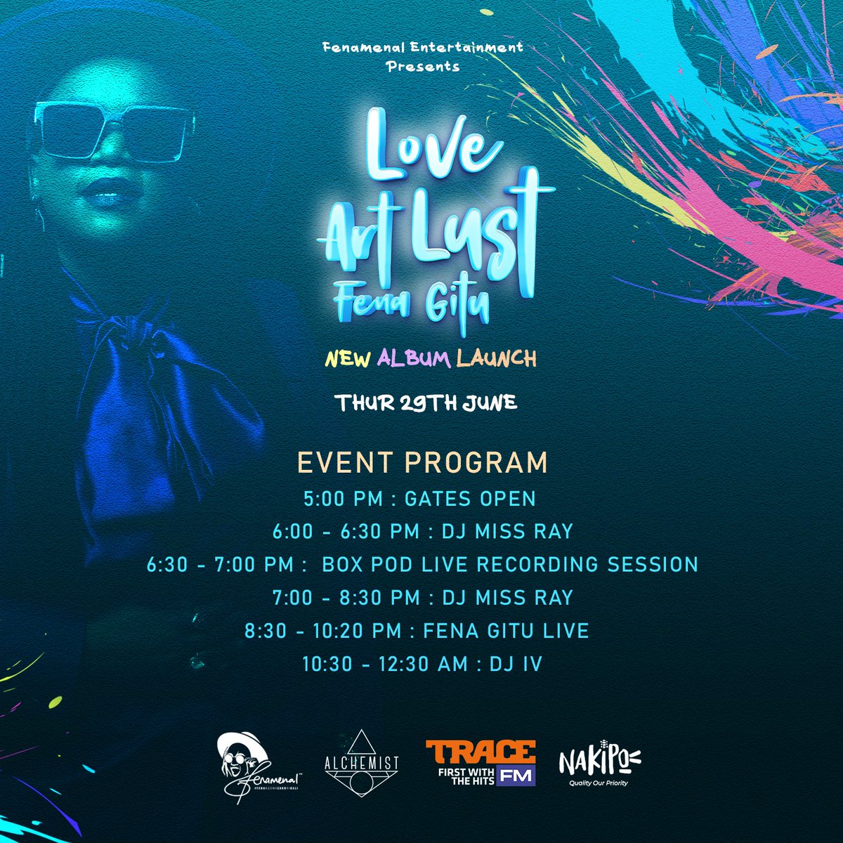 D-day!!! 🥳🥳🥳 Happy #LoveArtLust Day!! 💃💃💃

See you tonight at @AlchemistBar254 featuring @iv_ey @djmissRay, MCs - Boxpod (@MrKerryMartin @misjoycemaina & @IamKwambox).

@TraceEastAfrica
@nakipostudios

Tickets: Fenagitu.hustlesasa.shop.